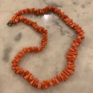 Vintage Coral Stone Necklace